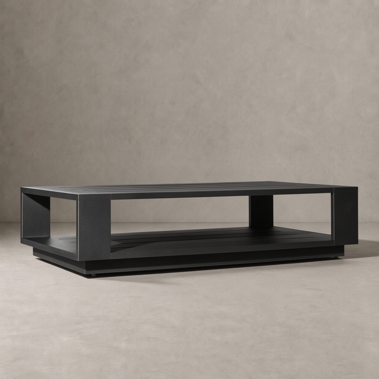 AREZZO Aluminum Open Rectangular Coffee Table - WBERT HOME
