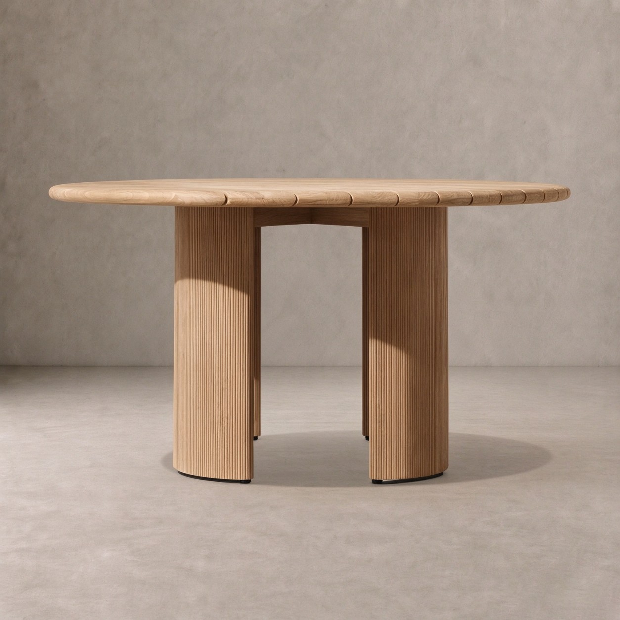 STRAND Teak Outdoor Round Dining Table - WBERT HOME
