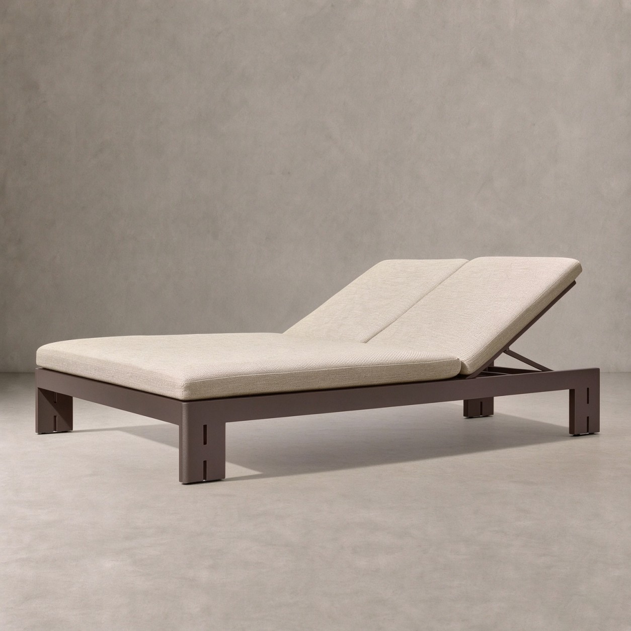 MODERNA Aluminum Outdoor Adjustable Double Chaise - WBERT HOME