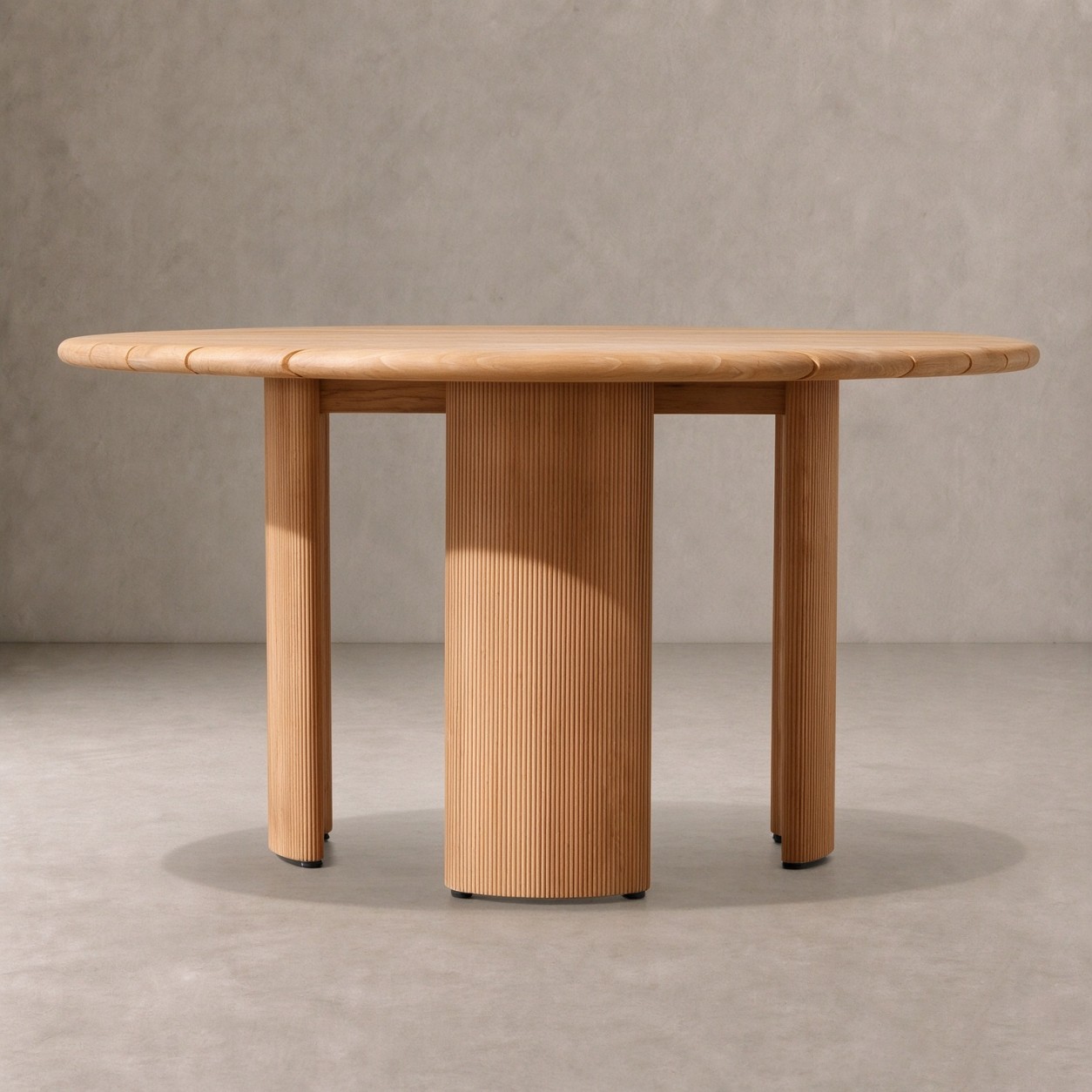 STRAND Teak Outdoor Round Dining Table - WBERT HOME