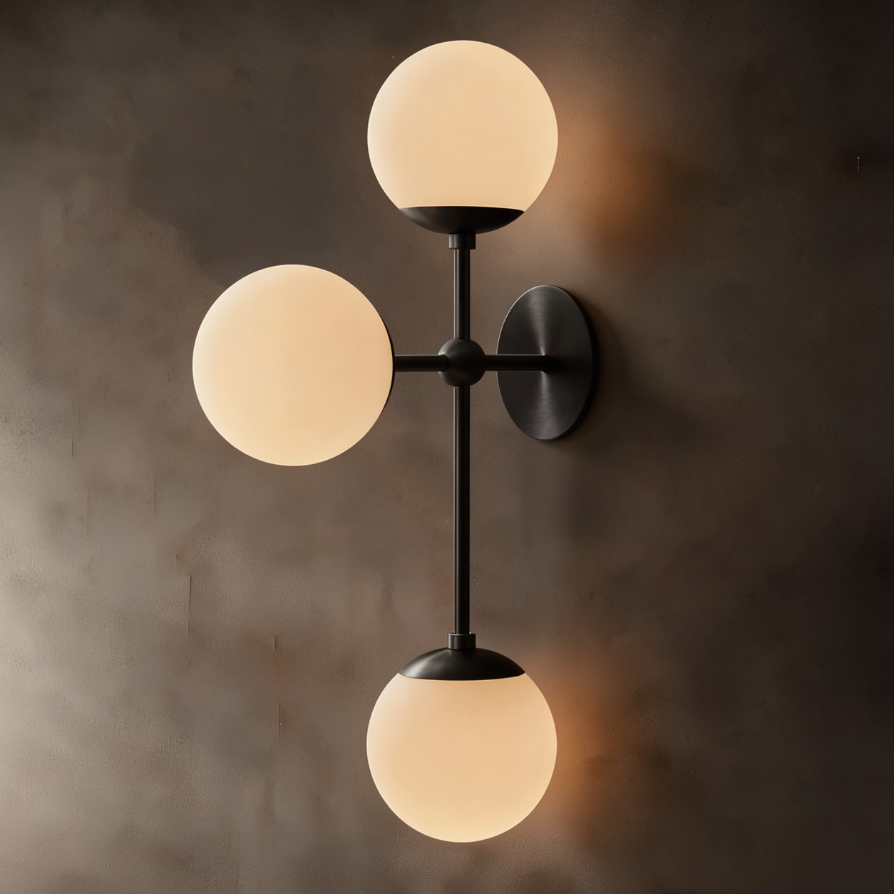 AURAOL Opal Glass Triple Wall Sconce - WBERT HOME