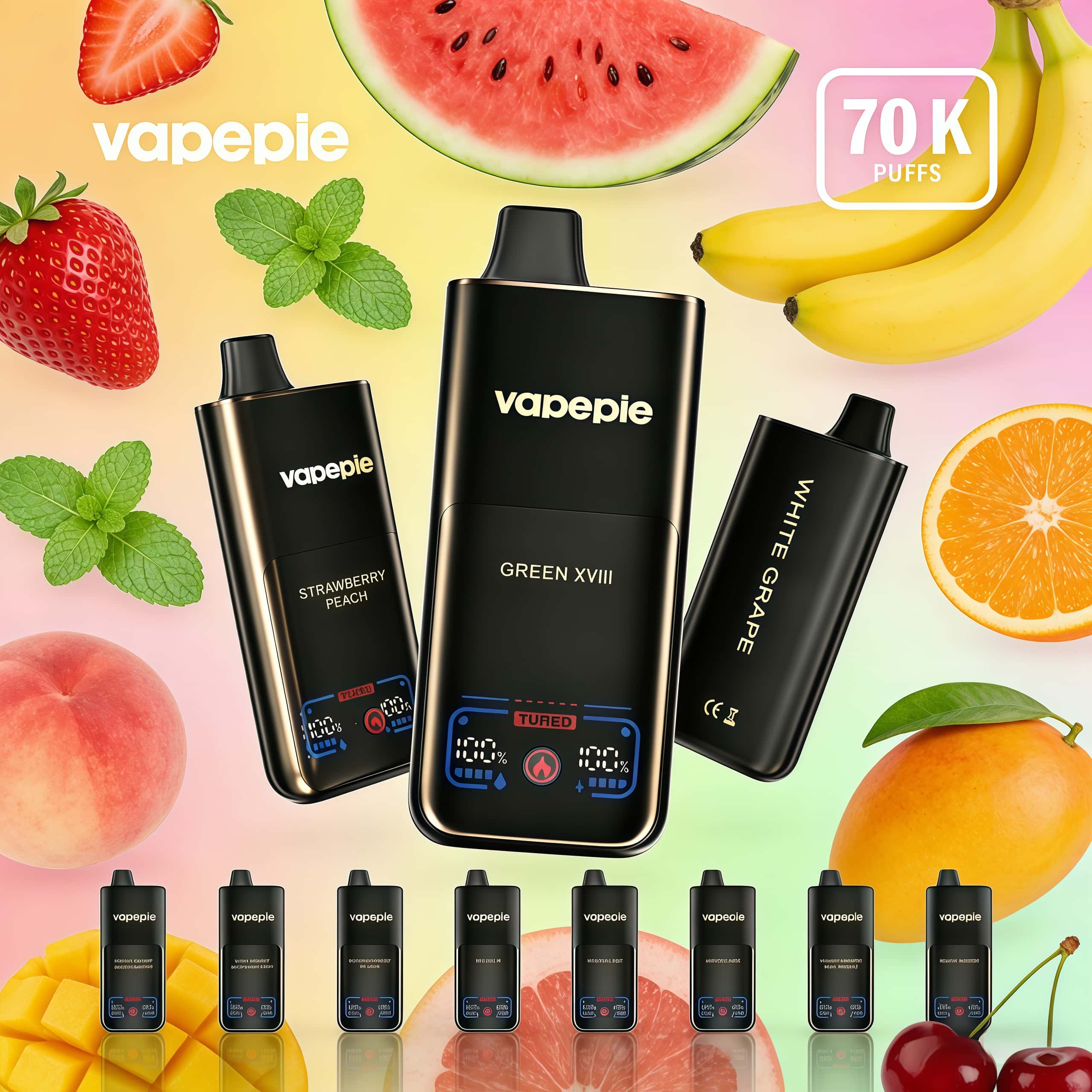 VAPEPIE Max Cloud Max Run – jednorazowa e-papieros o pojemności 70 000 zaciągnięć - vapepodpl