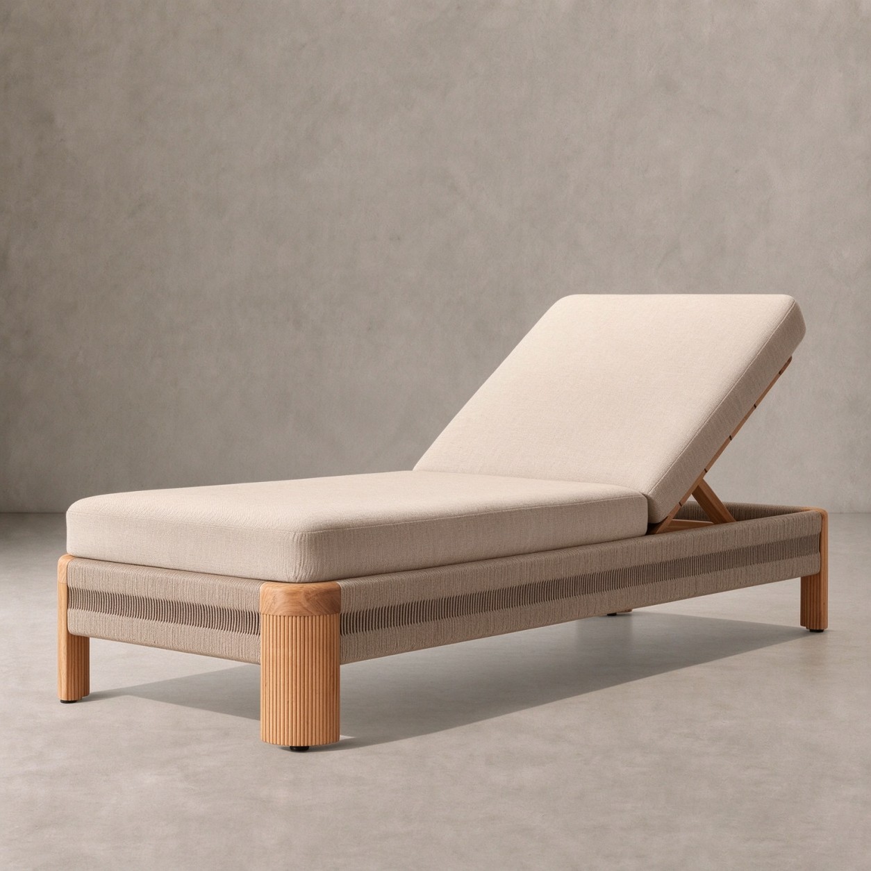 STRAND Teak Outdoor Adjustable Chaise Lounge - WBERT HOME