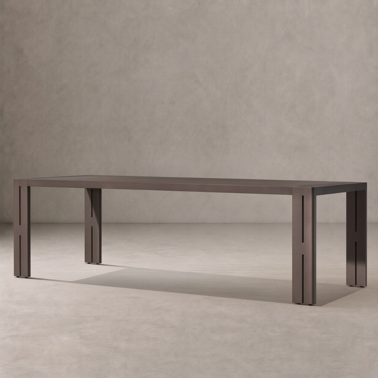 MODERNA Aluminum Outdoor Rectangular Dining Table - WBERT HOME