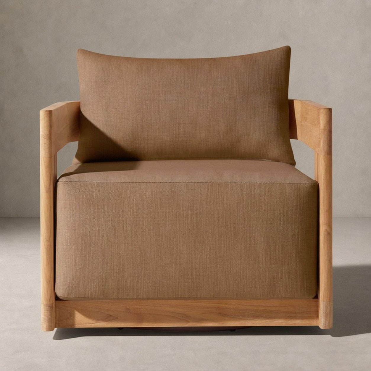 MODERNA Teak Swivel Lounge Chair - WBERT HOME