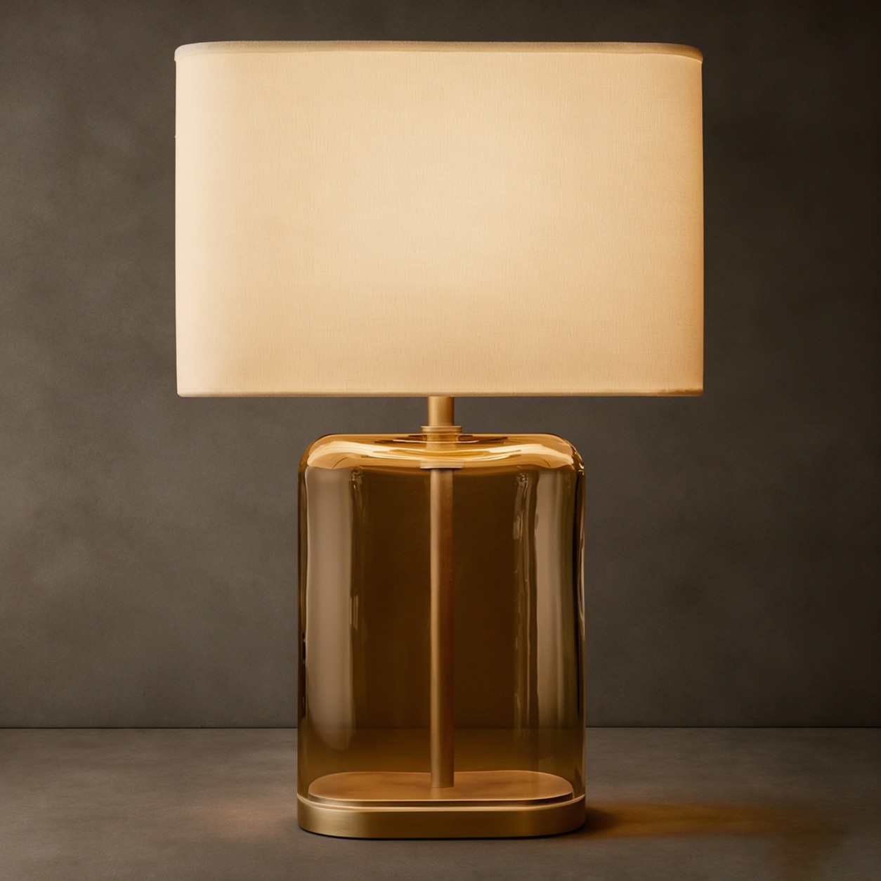 ELARA AMBER GLASS TABLE LAMP 18