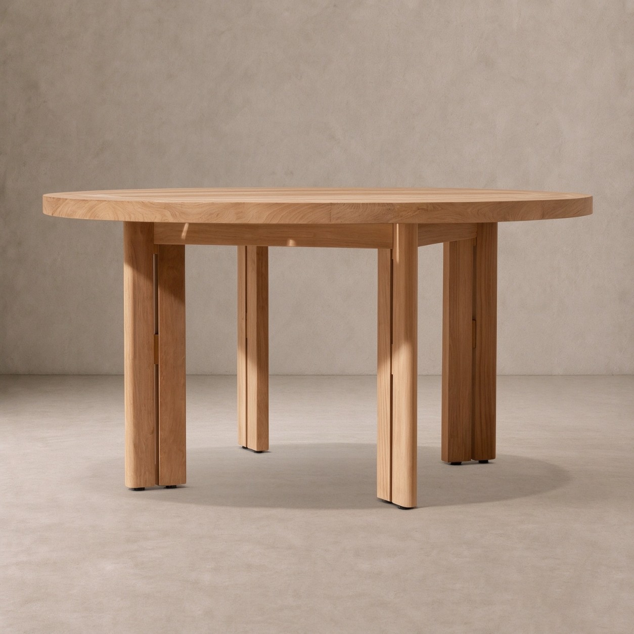 MODERNA Teak Outdoor Round Dining Table - WBERT HOME