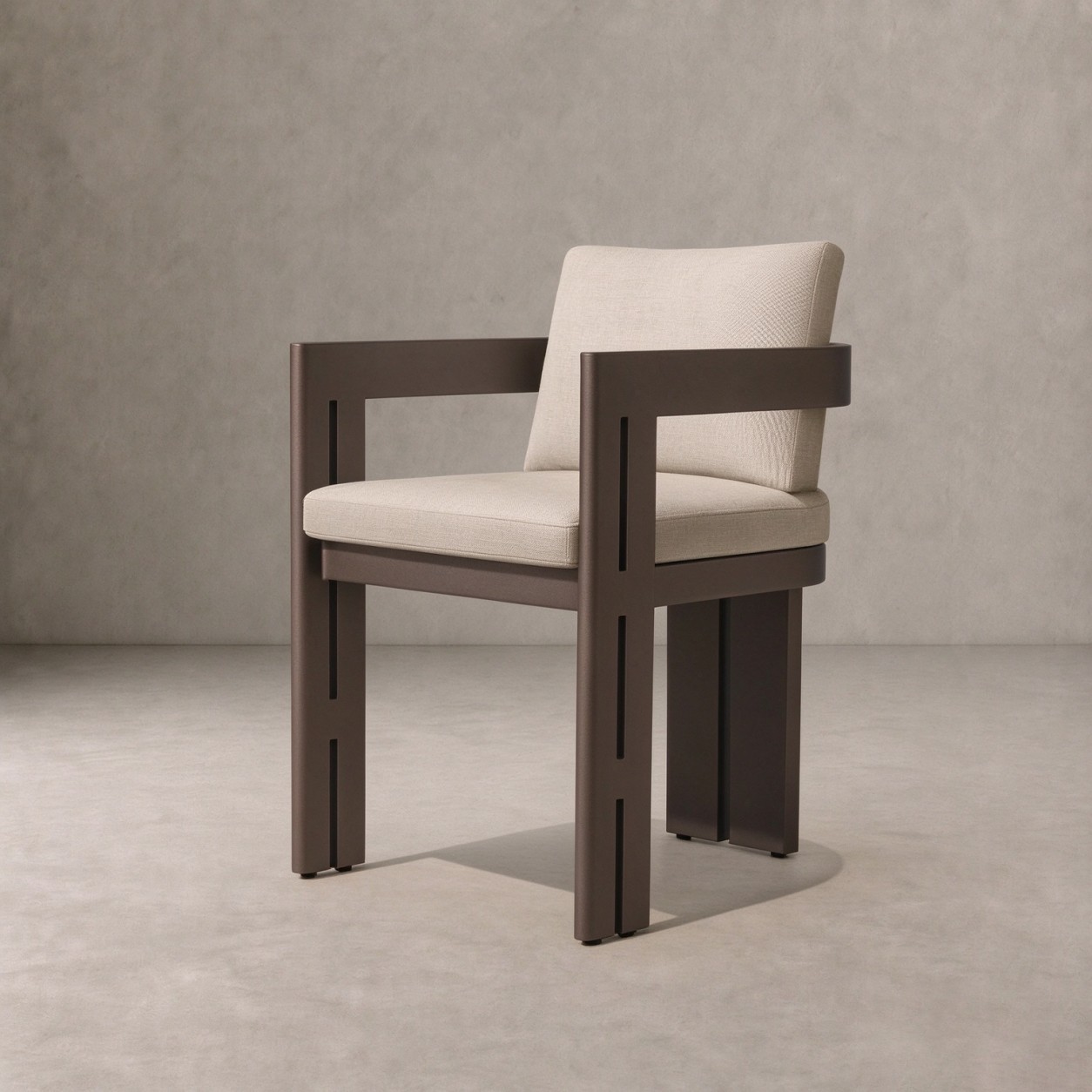MODERNA Aluminum Outdoor Dining Armchair - WBERT HOME