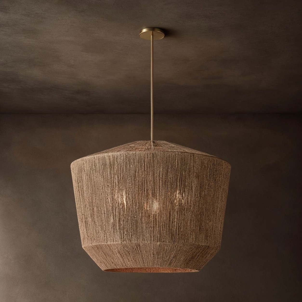 PAOW Woven Jute Basket Pendant - WBERT HOME