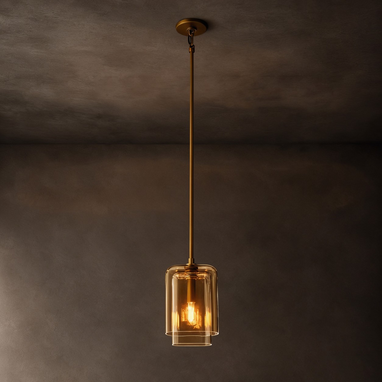 ELARA AMBER GLASS PENDANT - WBERT HOME