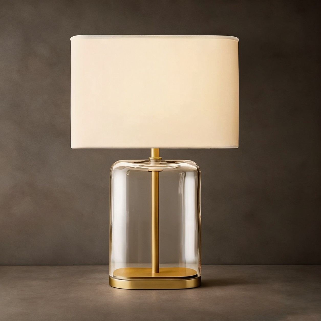 ELARA AMBER GLASS TABLE LAMP 18