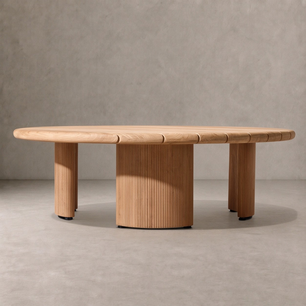 STRAND Teak Outdoor Round Coffee Table - WBERT HOME