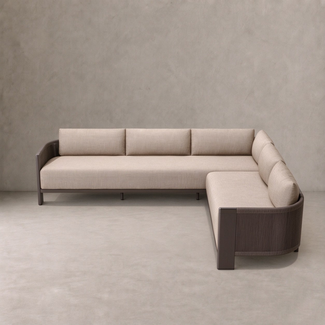 STRAND Aluminum Outdoor Right-Arm L-Sectional - WBERT HOME