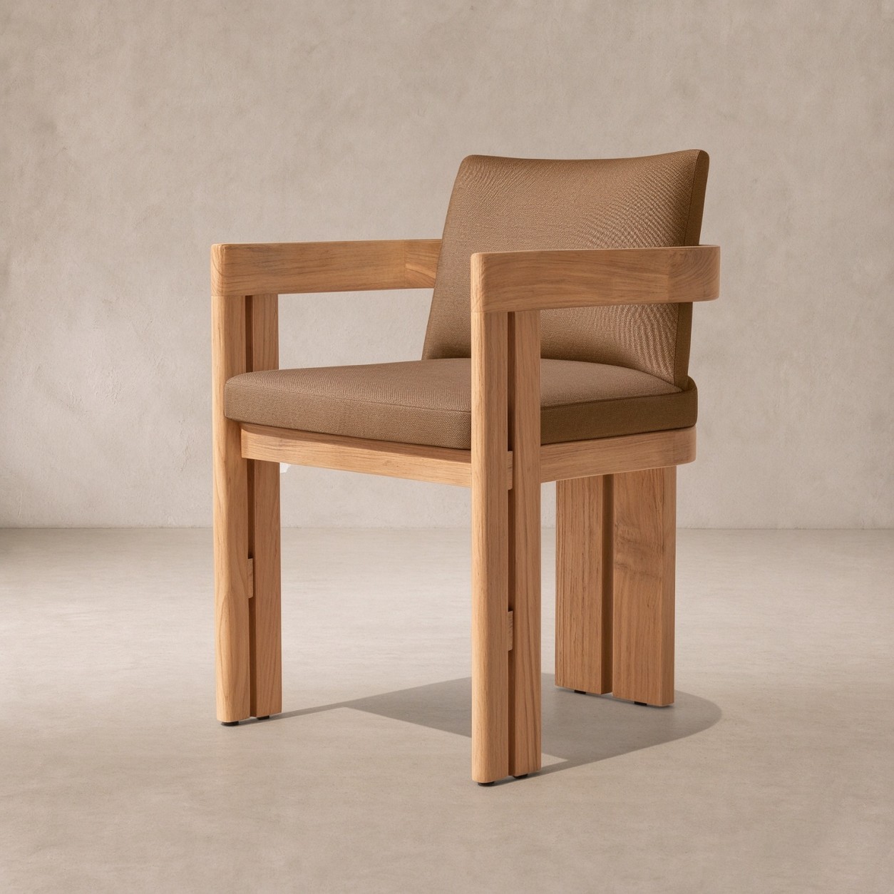 MODERNA Teak Outdoor Dining Armchair - WBERT HOME