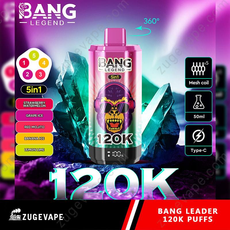 Bang Legend 120000 zaciągnięć, 5 smaków w 1 – jednorazowy e-papieros 120K - vapepodpl