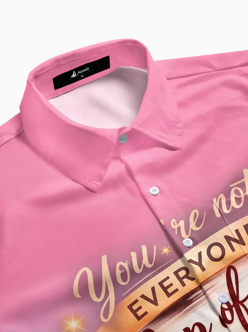 Hawaiian Coffee And Cocktail Gradient Color Men's Pocket Short Sleeve Shirts
