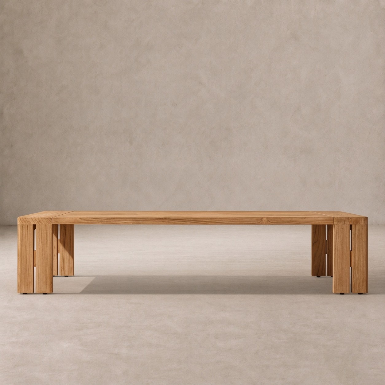 MODERNA Teak Outdoor Round Coffee Table - WBERT HOME