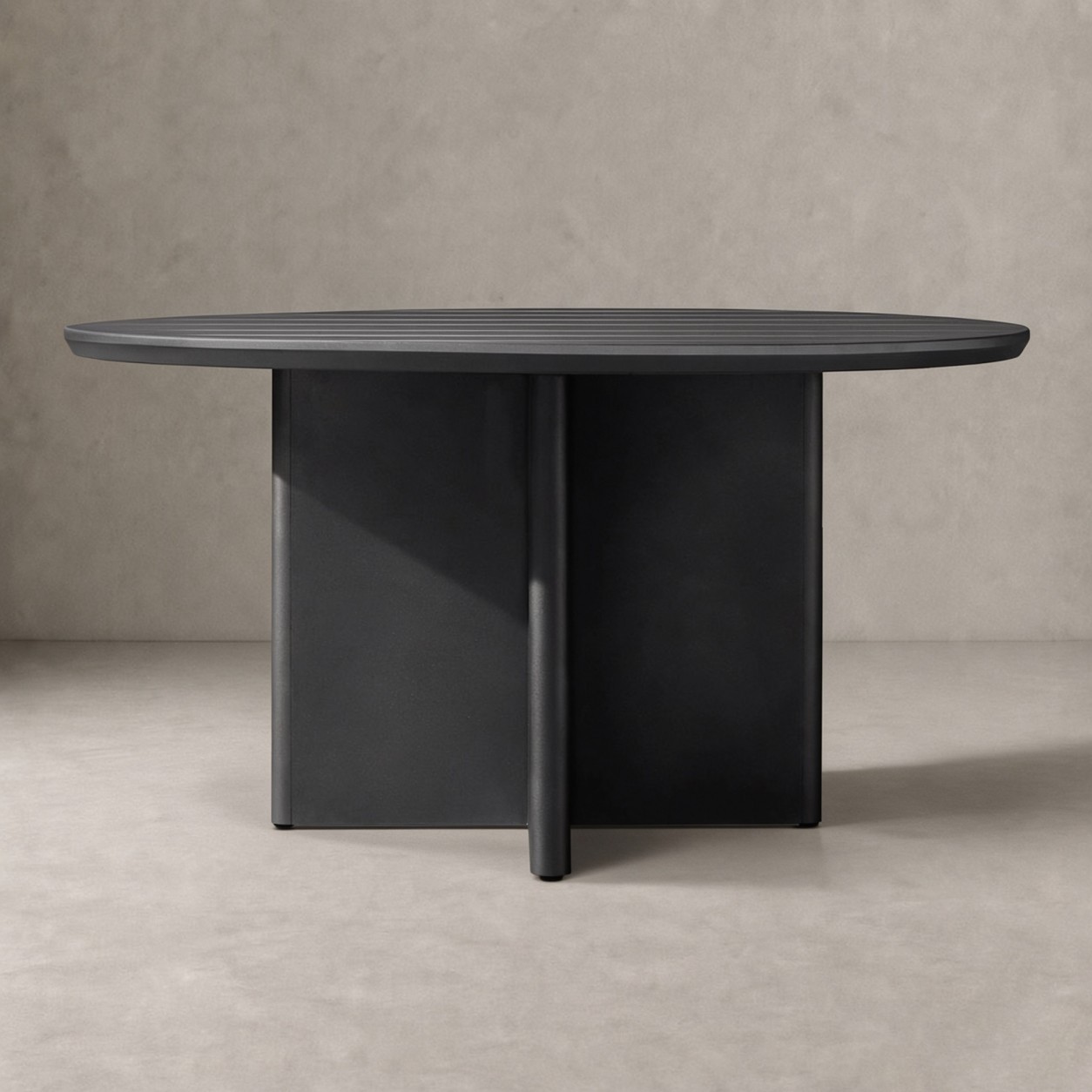 TERRA Curved Column Aluminum Round Dining Table - WBERT HOME
