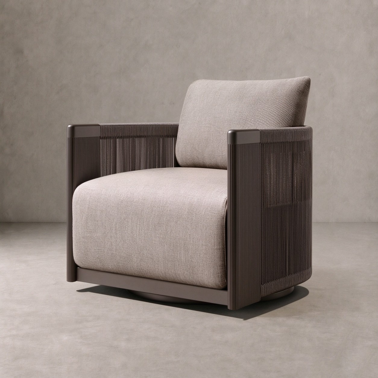 STRAND Aluminum Outdoor Swivel Lounge Chair - WBERT HOME