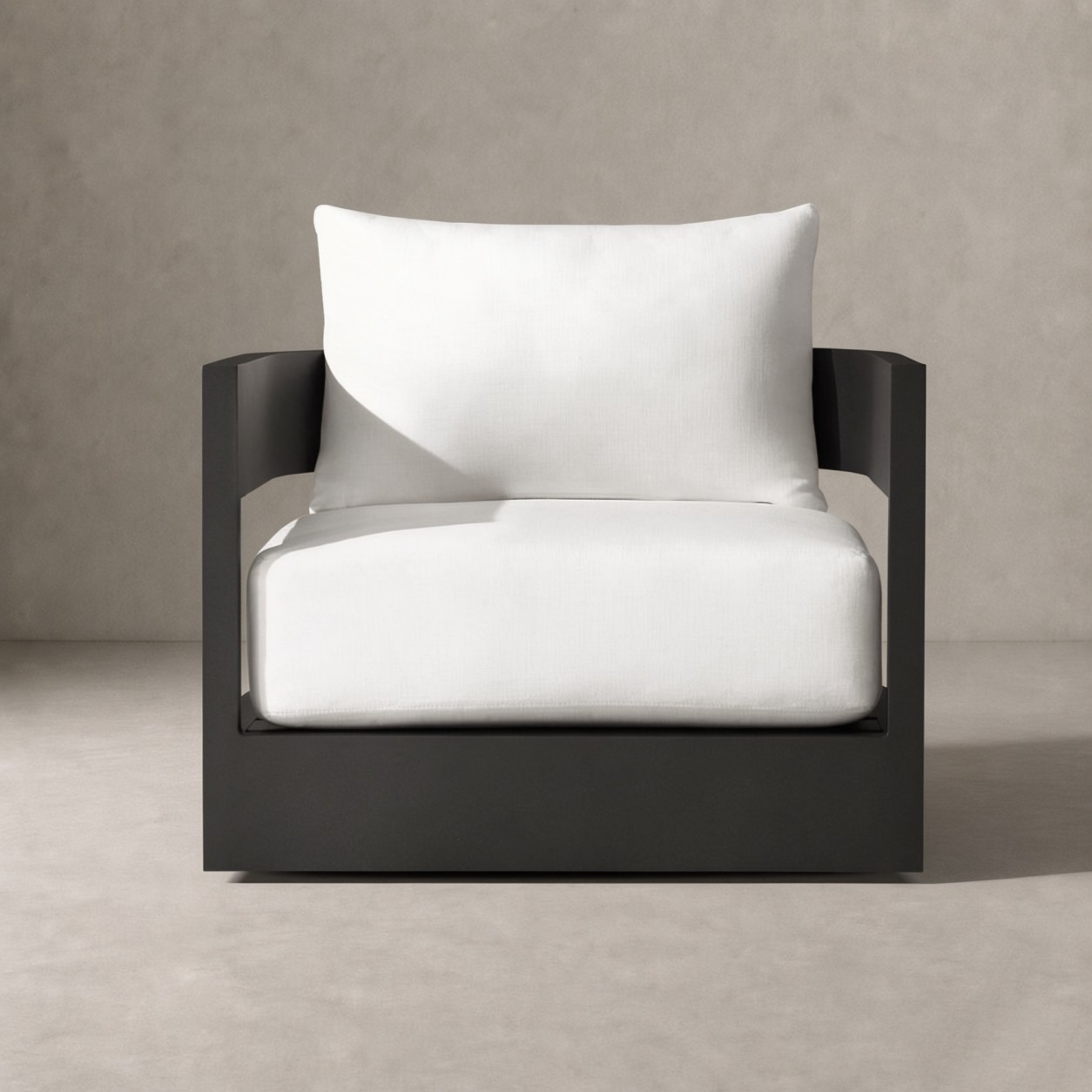 TERRA Curved Aluminum Swivel Lounge Chair - WBERT HOME