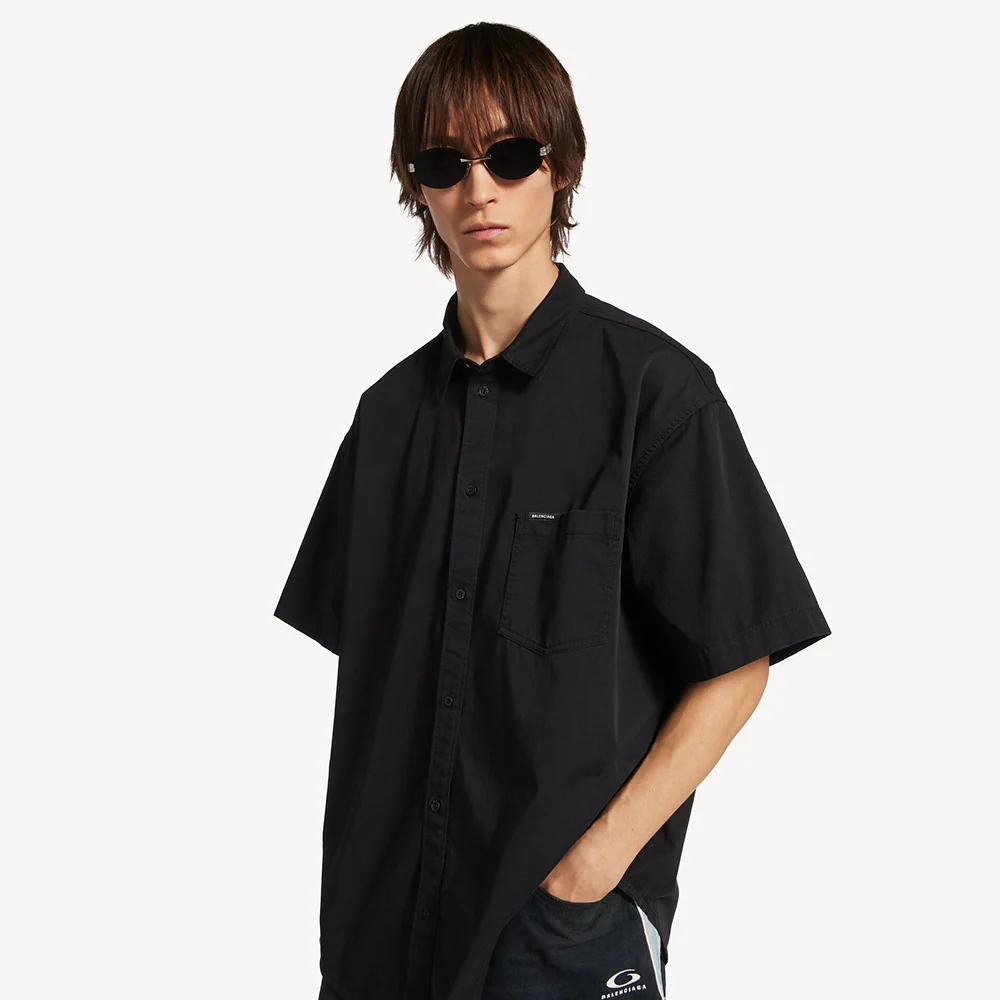 Balenciaga Top-Quality Version Workwear Short Sleeve Shirt #387627
