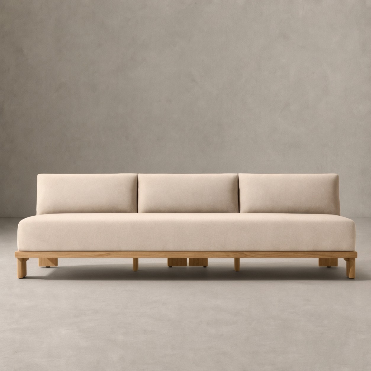 STRAND Teak U-Shaped Modular Sectional - WBERT HOME