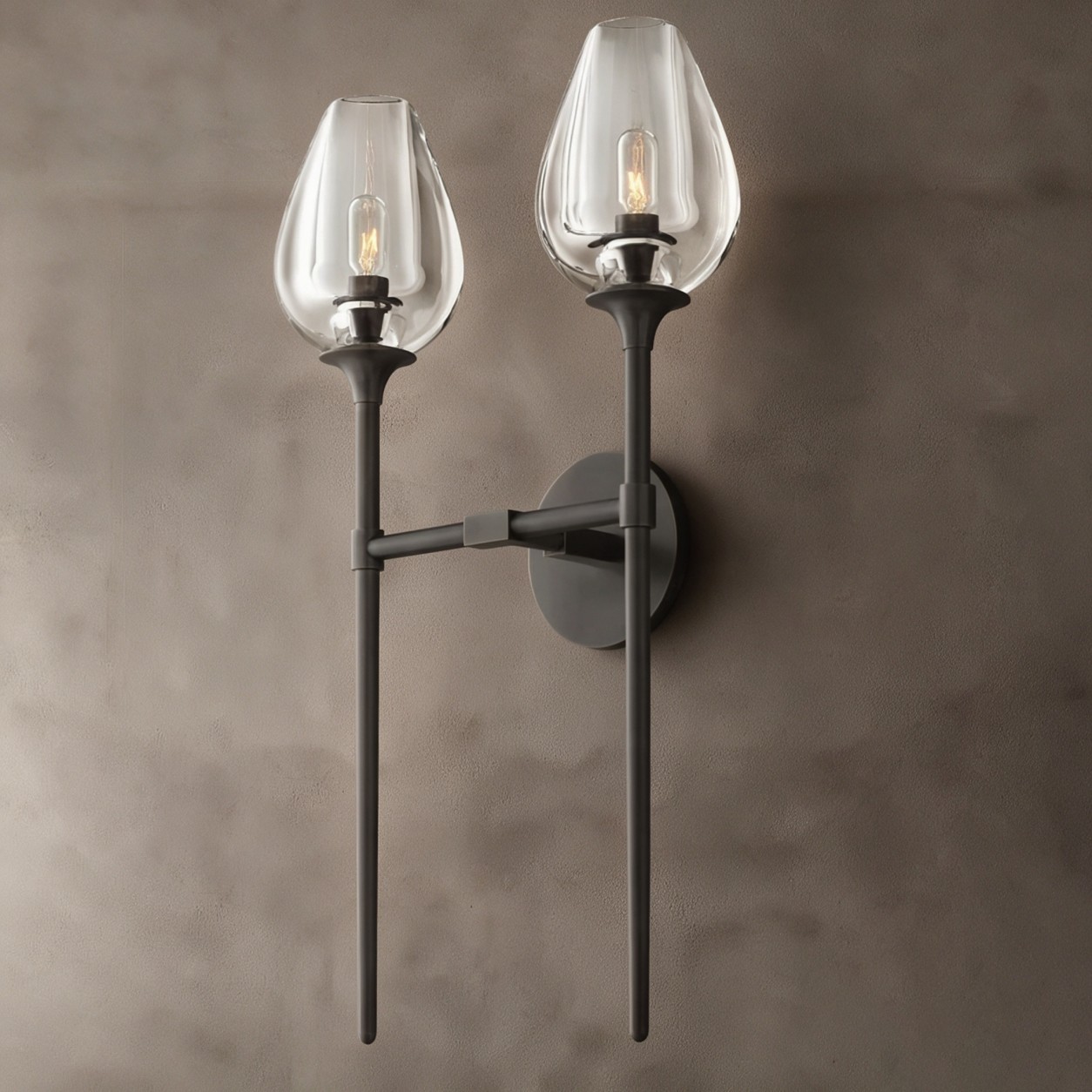 ARIA Crystal Double Wall Sconce - WBERT HOME