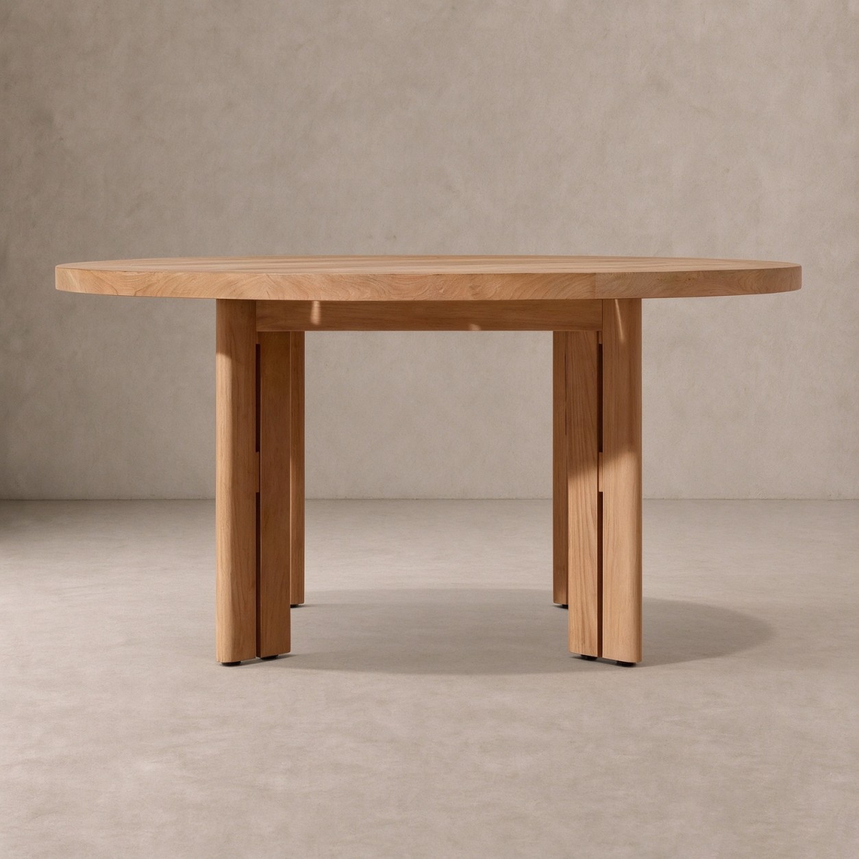 MODERNA Teak Outdoor Round Dining Table - WBERT HOME