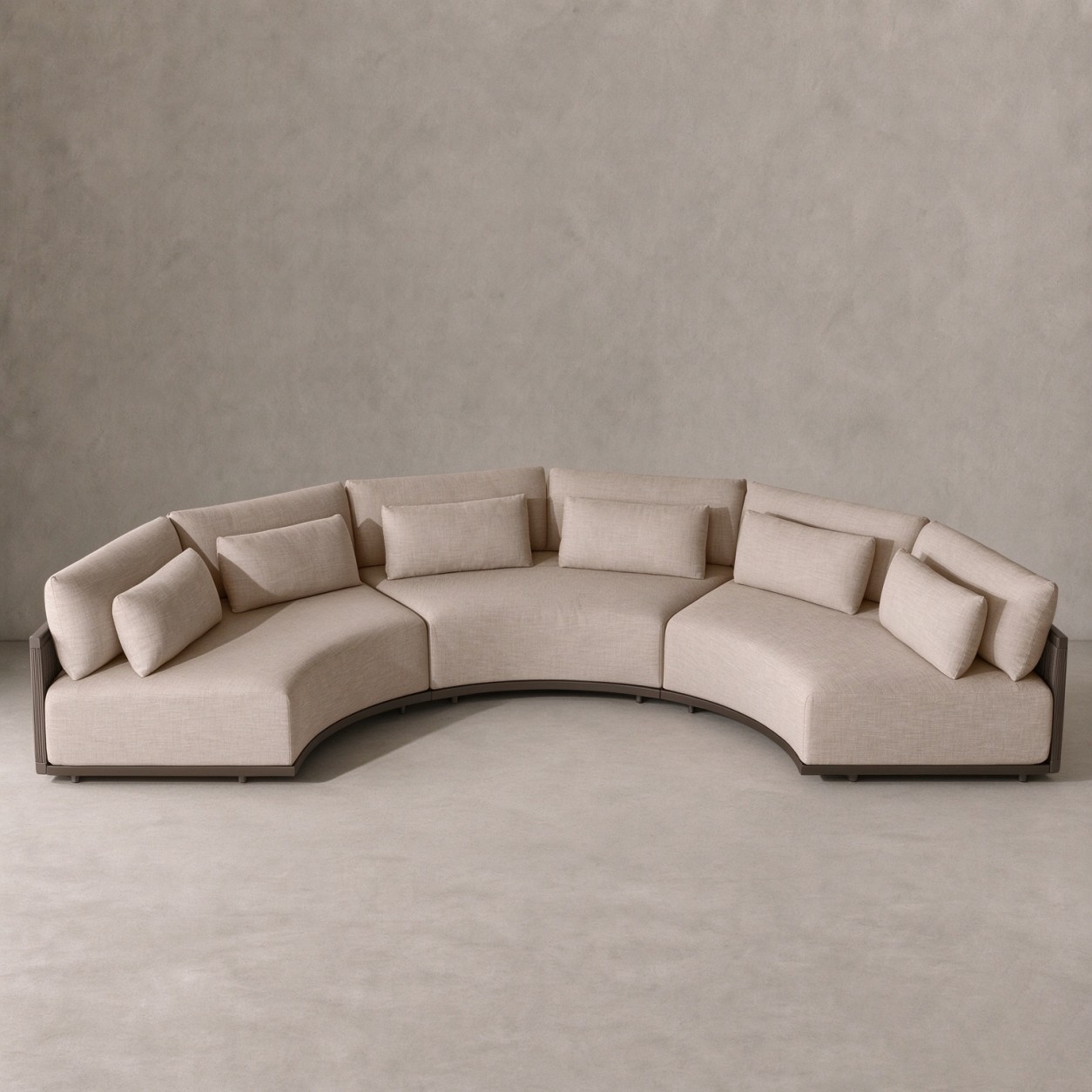STRAND Aluminum Outdoor Curve Sectional - WBERT HOME