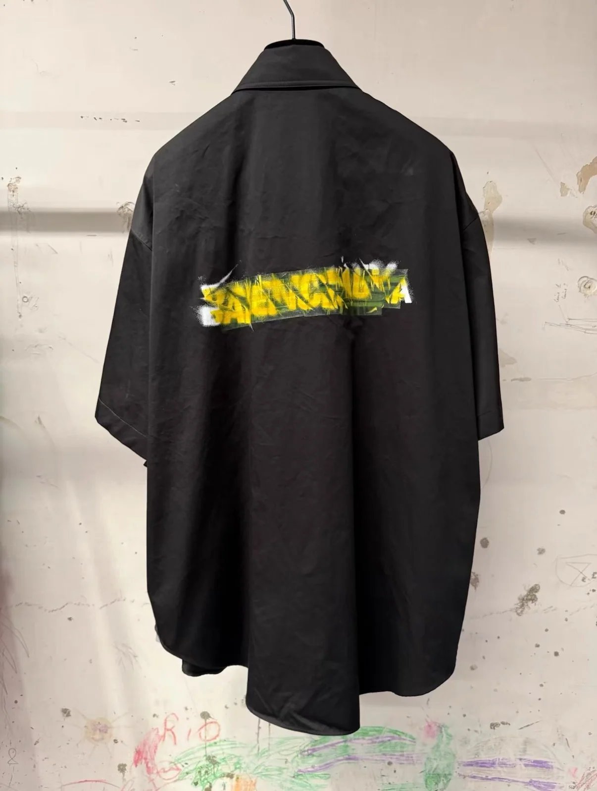 Balenciaga Top-Quality Version Workwear Short Sleeve Shirt #387627