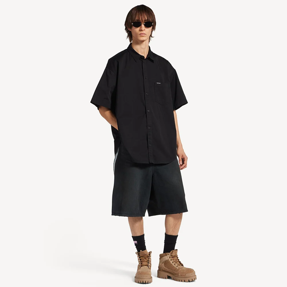 Balenciaga Top-Quality Version Workwear Short Sleeve Shirt #387627