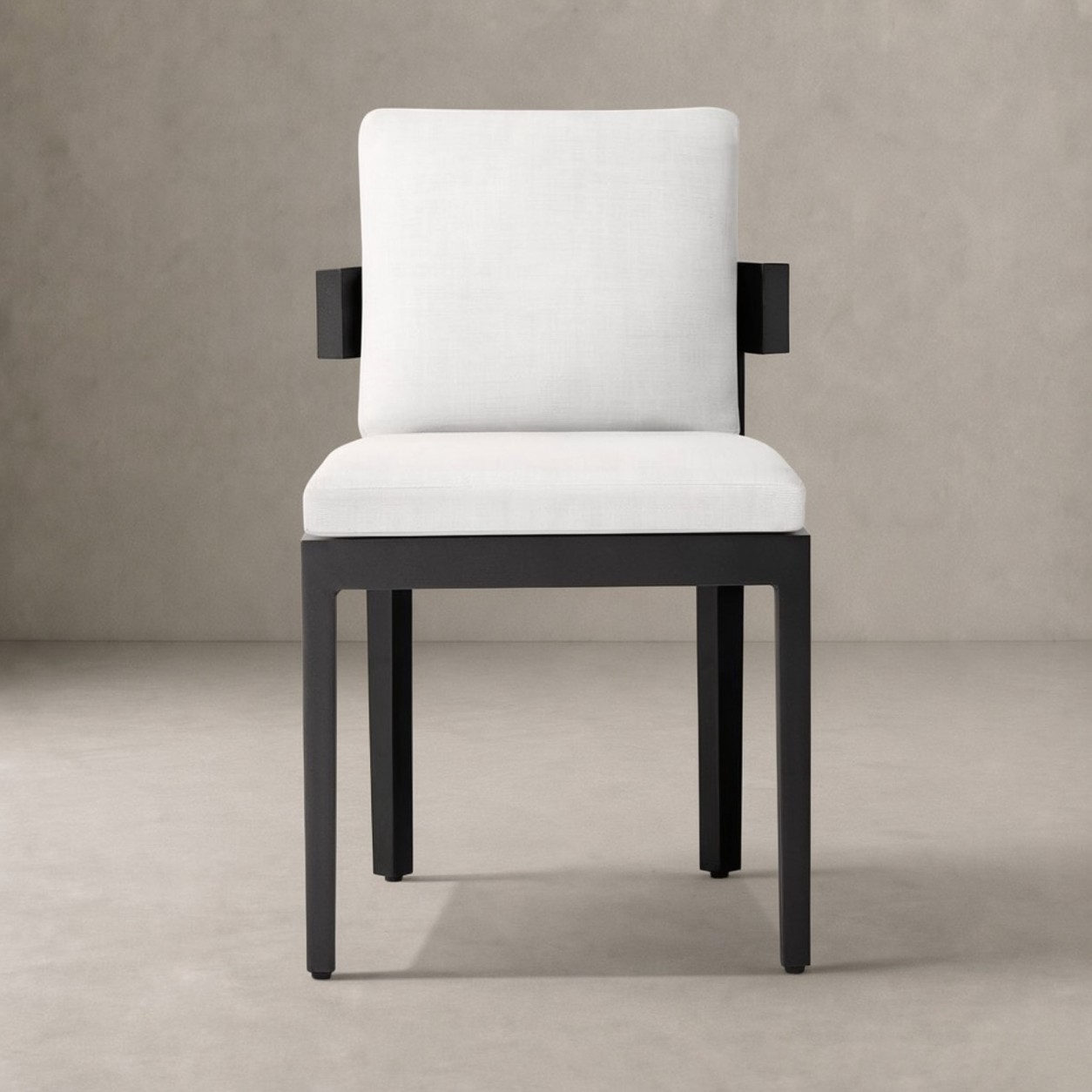 TERRA Curved Aluminum Dining Side Chair - WBERT HOME