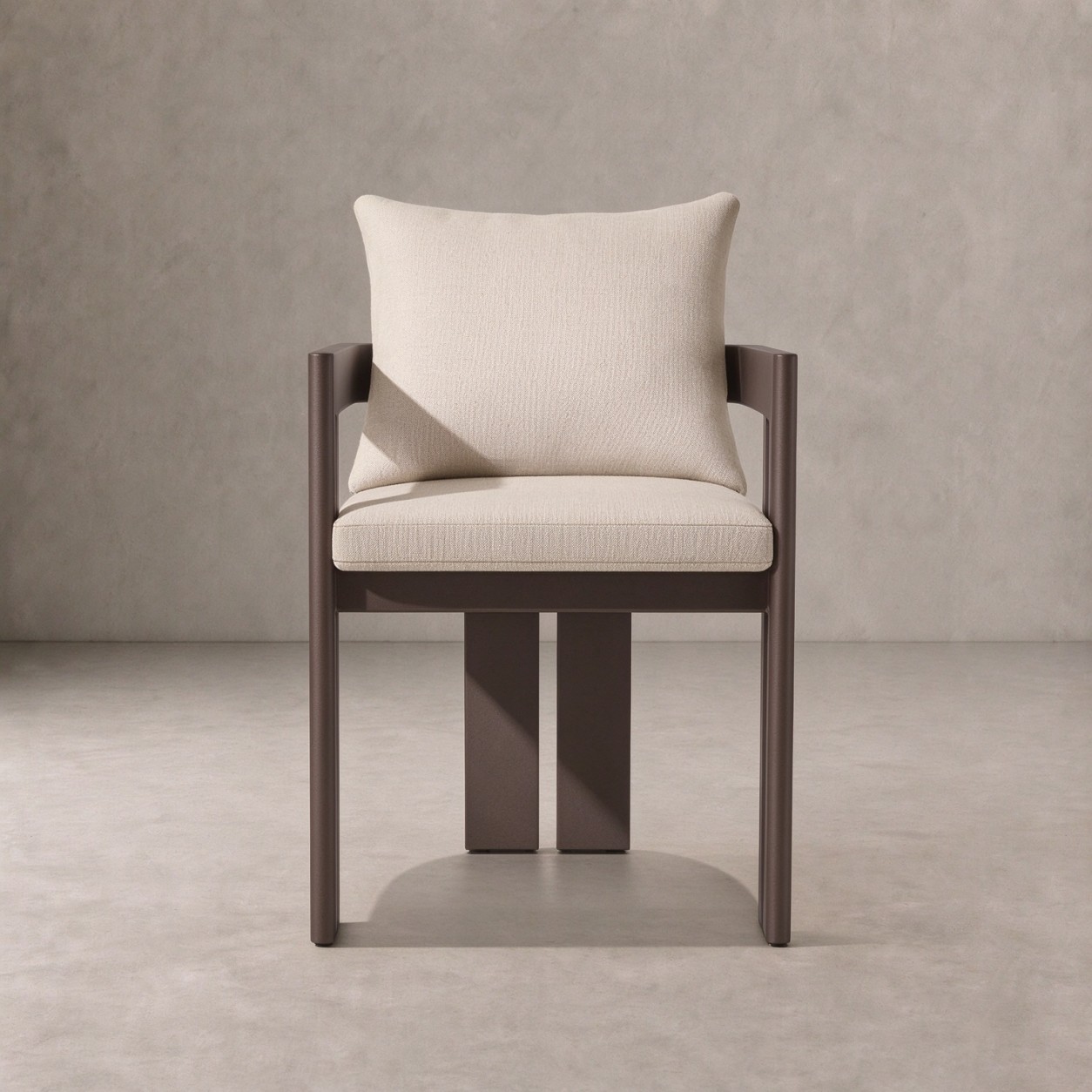 MODERNA Aluminum Outdoor Dining Armchair - WBERT HOME