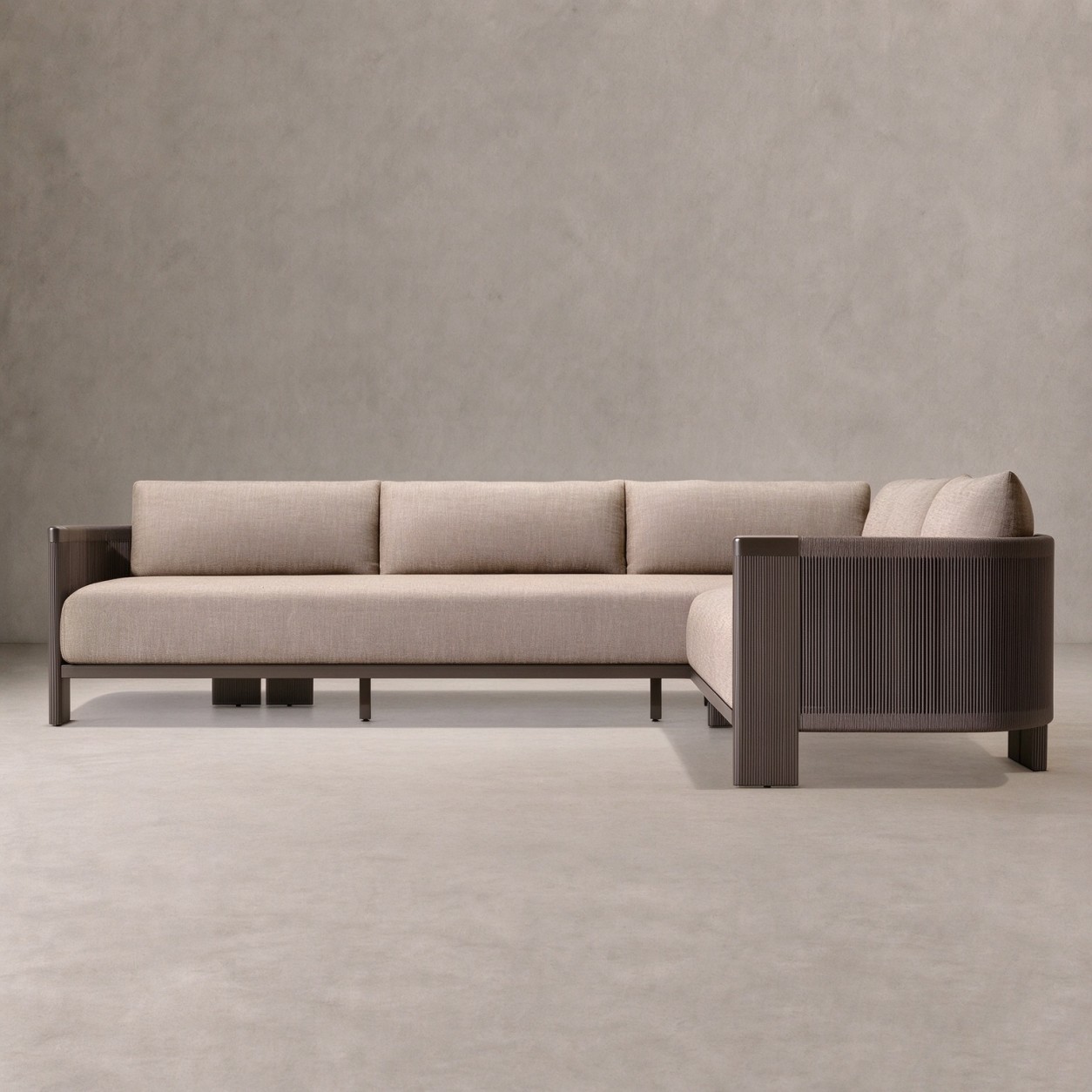 STRAND Aluminum Outdoor Right-Arm L-Sectional - WBERT HOME