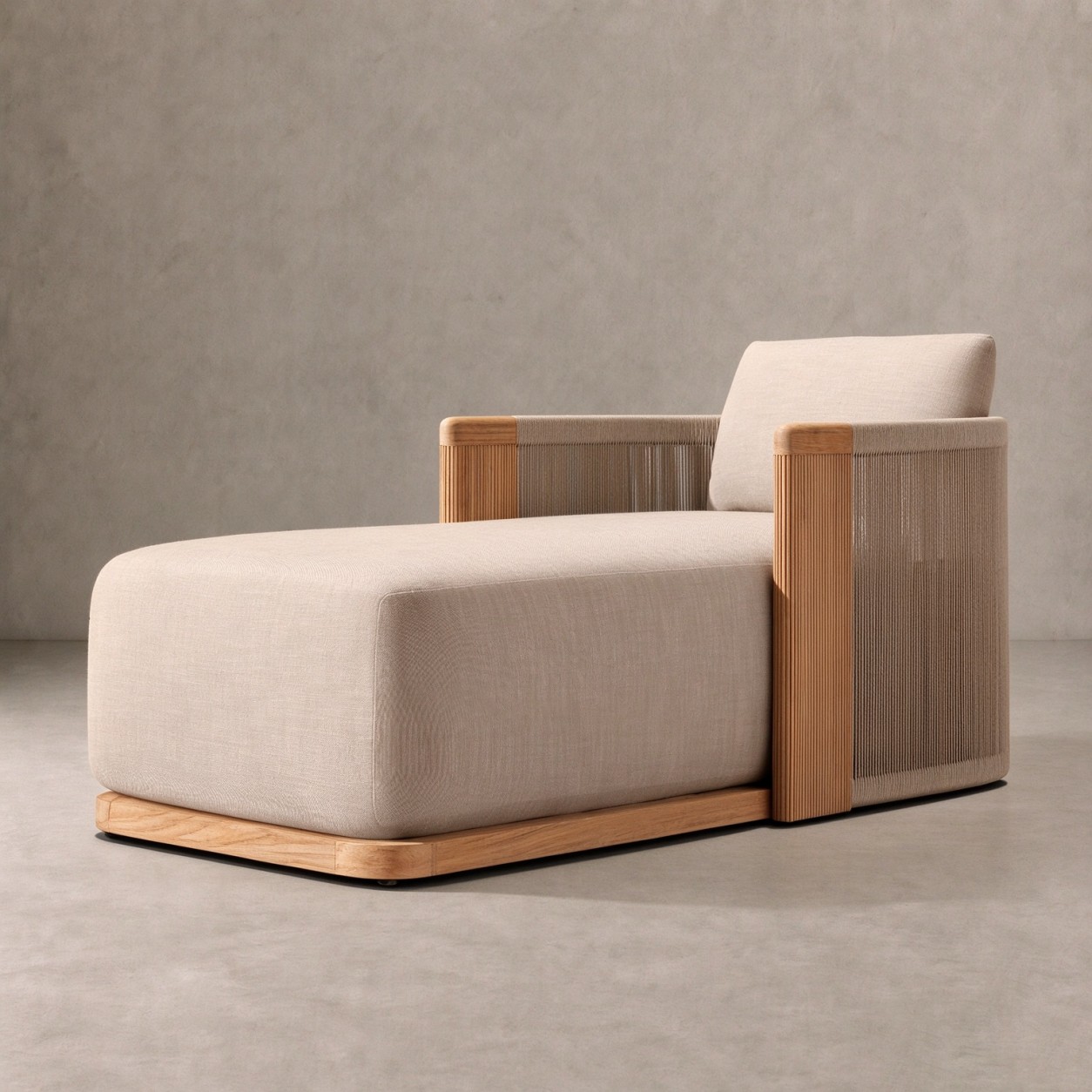 STRAND Teak Outdoor Chaise Lounge - WBERT HOME