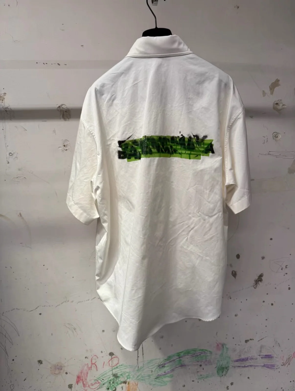 Balenciaga Top-Quality Version Workwear Short Sleeve Shirt #387627