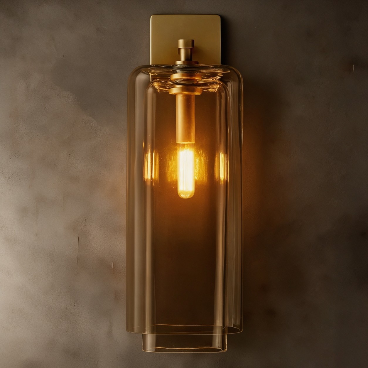 ELARA AMBER GLASS SCONCE 21