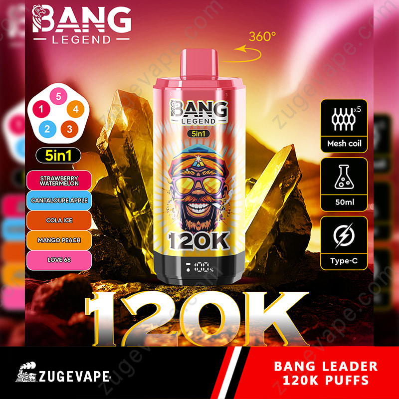 Bang Legend 120000 zaciągnięć, 5 smaków w 1 – jednorazowy e-papieros 120K - vapepodpl