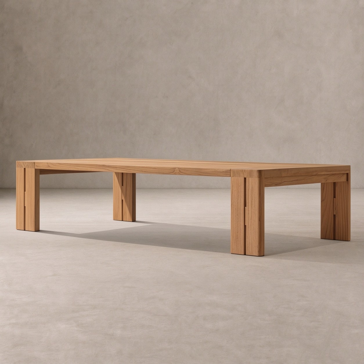 MODERNA Teak Outdoor Round Coffee Table - WBERT HOME