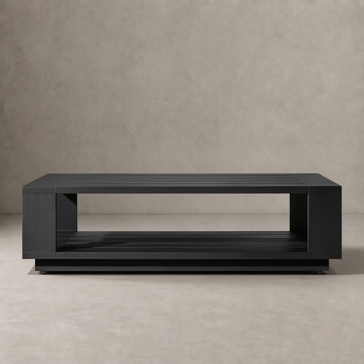 AREZZO Aluminum Open Rectangular Coffee Table - WBERT HOME