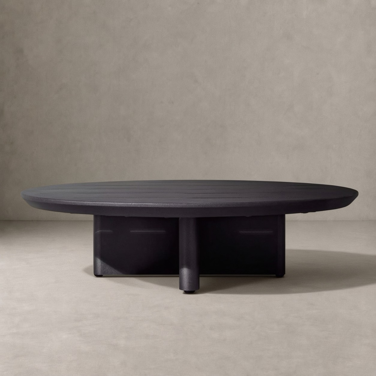 TERRA Curved Column Aluminum Round Coffee Table - WBERT HOME