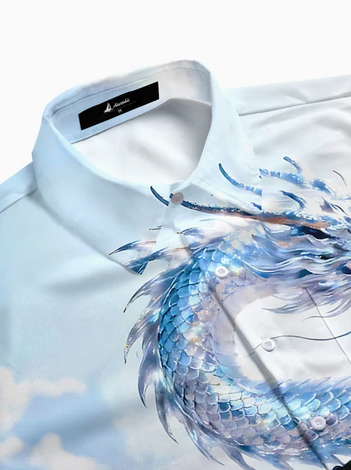 Dragon Men's Pocket Short Sleeve Shirts