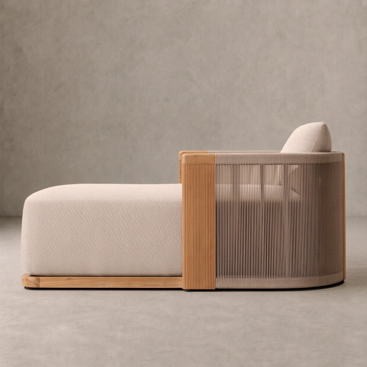 STRAND Teak Outdoor Chaise Lounge - WBERT HOME