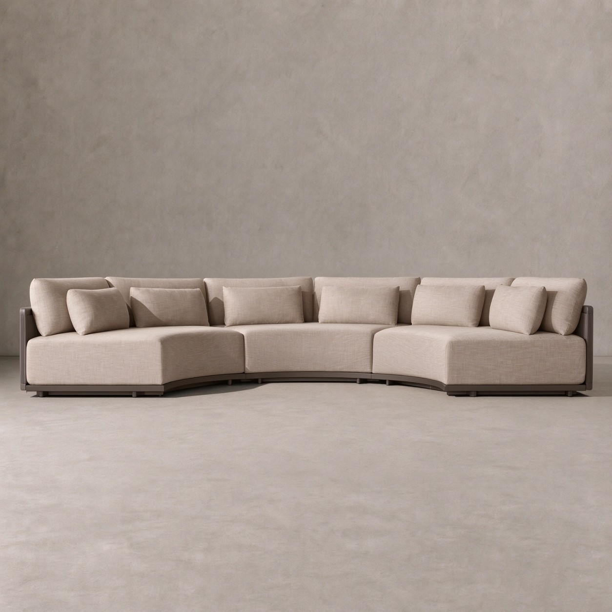 STRAND Aluminum Outdoor Curve Sectional - WBERT HOME