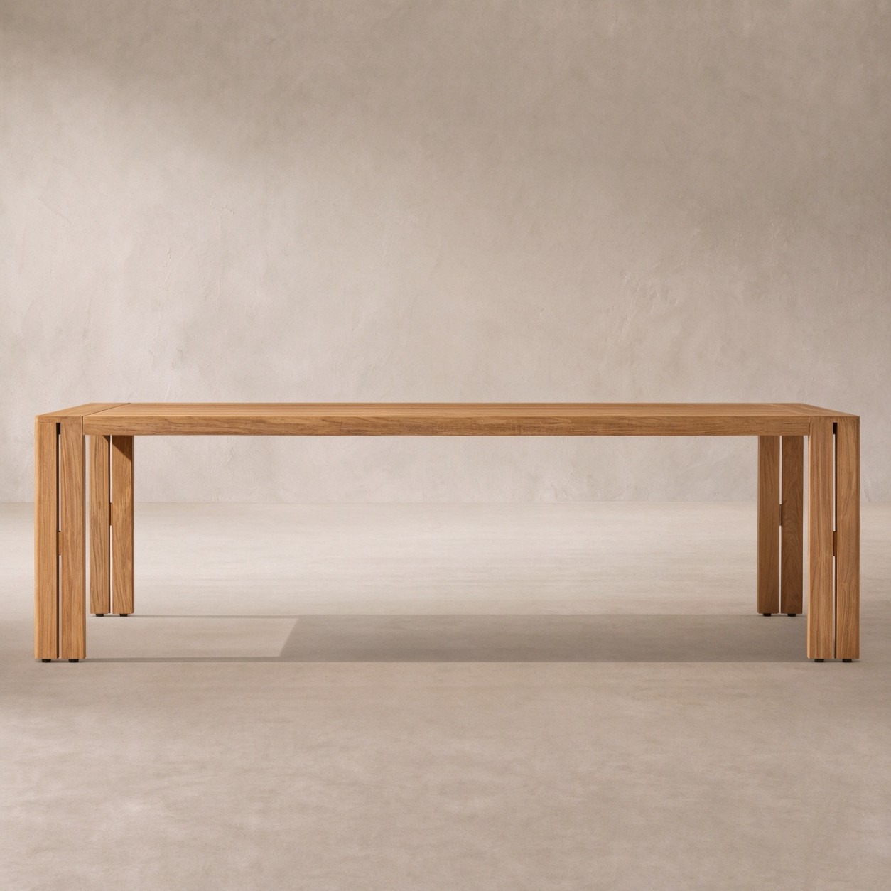MODERNA Teak Outdoor Rectangular Dining Table - WBERT HOME
