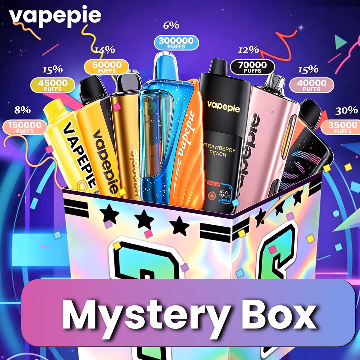 Pudełko niespodziankowe Vapepie | Dostępne zestawy 1/3/5/7/10 sztuk | - vapepodpl