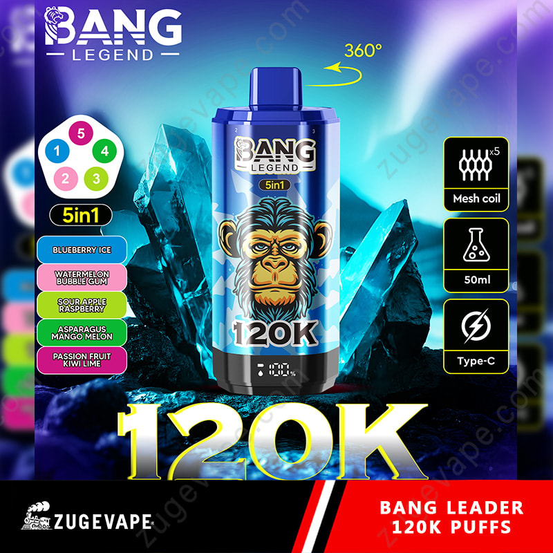 Bang Legend 120000 zaciągnięć, 5 smaków w 1 – jednorazowy e-papieros 120K - vapepodpl