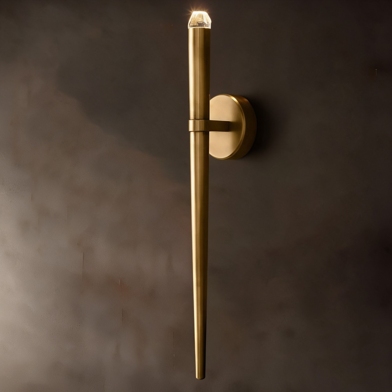 MARCEL Torch Brass Wall Sconce - WBERT HOME