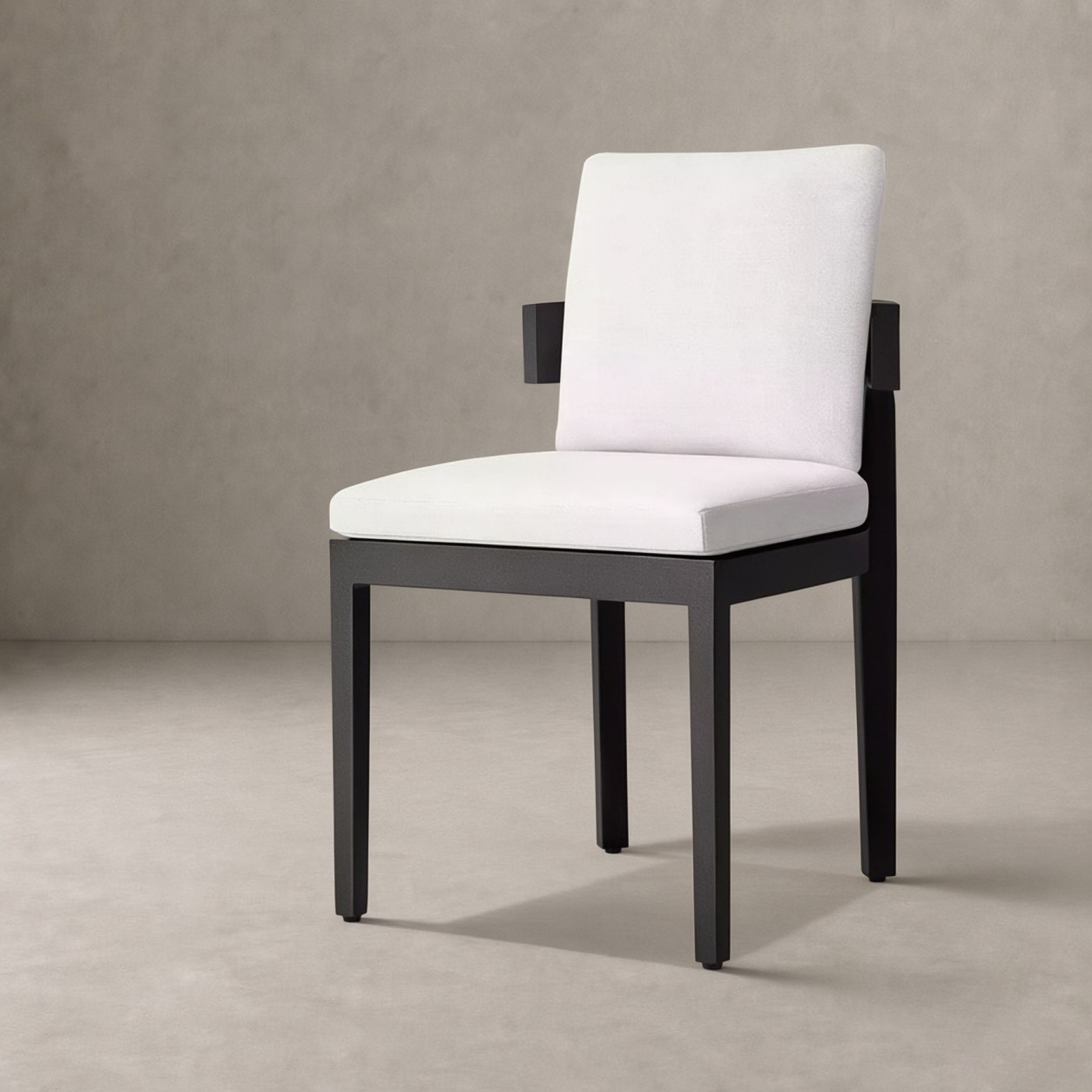 TERRA Curved Aluminum Dining Side Chair - WBERT HOME
