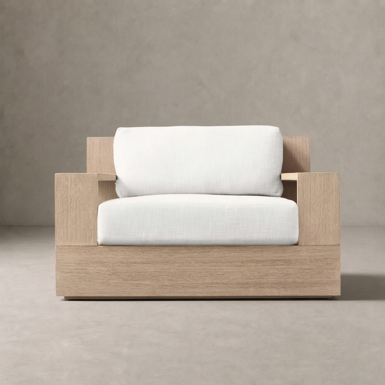 AREZZO Teak Box-Frame Swivel Lounge Chair - WBERT HOME